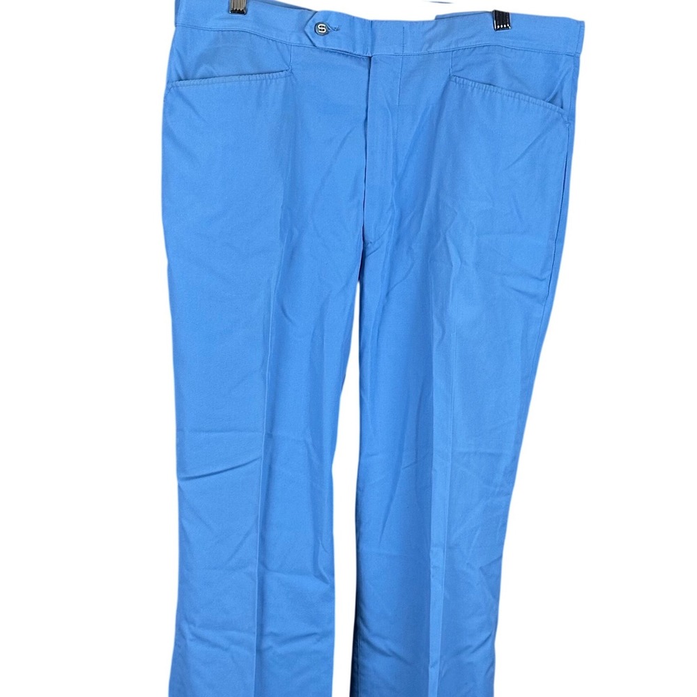 Sansabelt Golf Blue Vintage Mens Trousers 38x30 Jaymar-Ruby Straight Leg Pants
